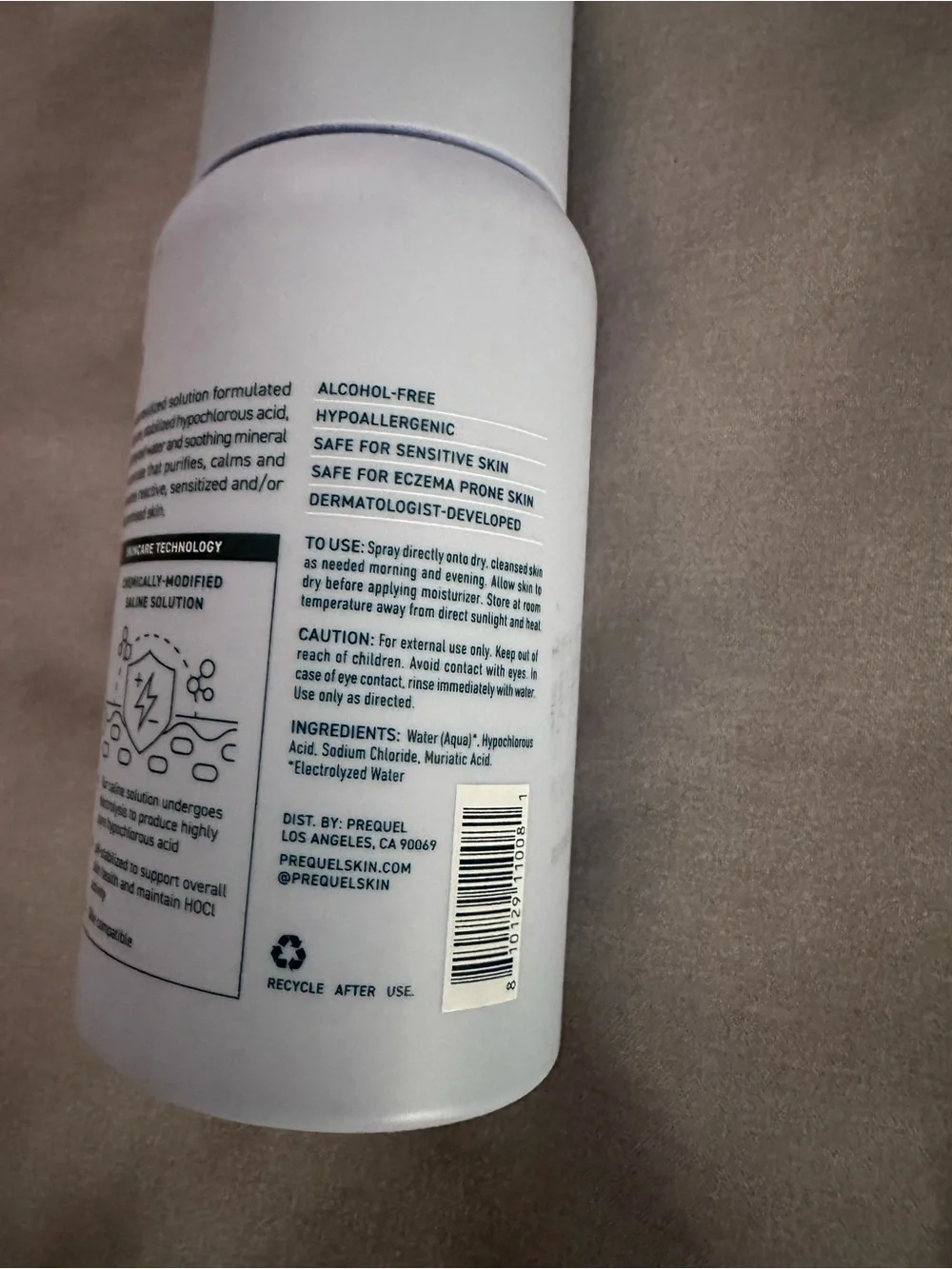 Universal Skin Solution Facial Spray - White